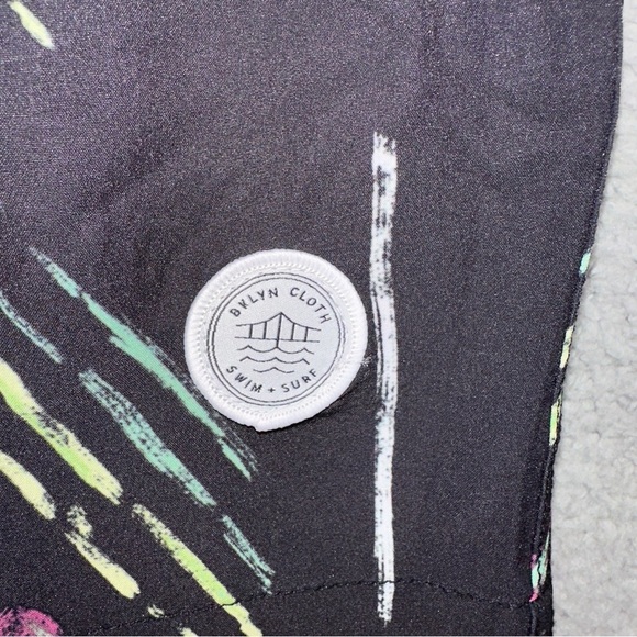 Brooklyn Cloth Shorts Small Black Surf Ave Mens Swim Trunk Board Shorts NEW - Picture 5 of 8